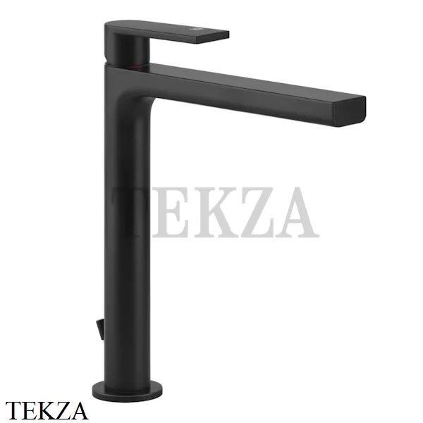 Gessi Emporio Via manzoni Смеситель для раковины высокий, с донным клапаном 38603-299, черный матовый