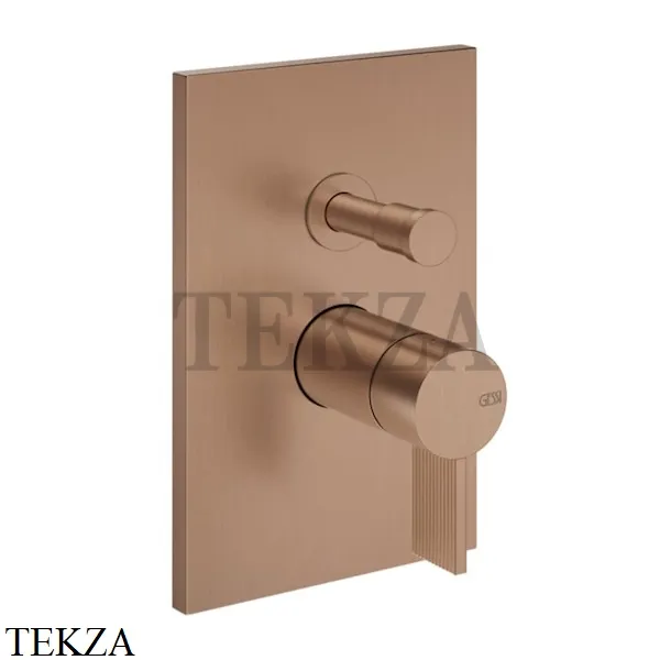 Gessi Inverso RIGATO Смеситель для душа, 2 потока, внешняя часть 73579-708, Copper Brushed