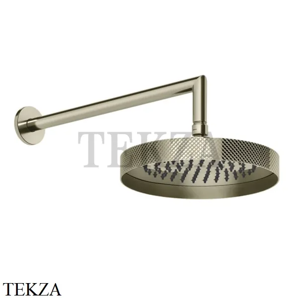 Gessi ANELLO Верхняя лейка с кронштейном D21,8 см 63448-720, Nickel PVD