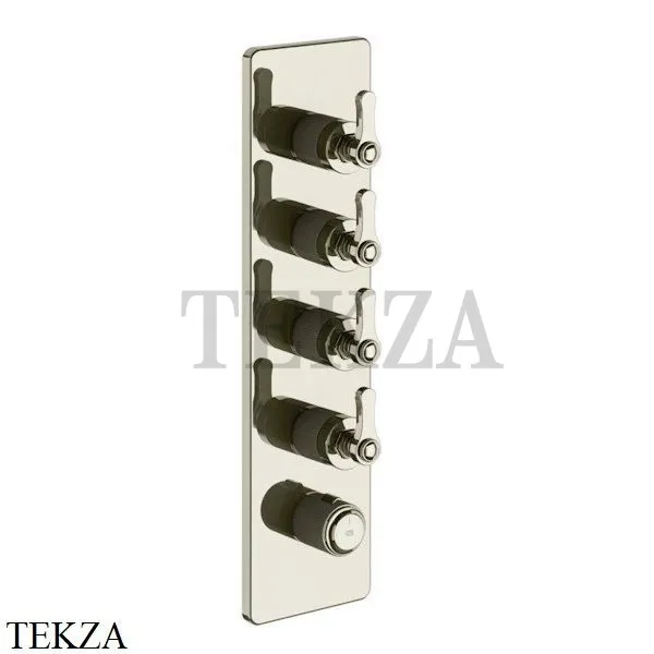 Gessi VENTI20 Термостат для душа, 4 потока, внешняя часть 65208-720, Nickel PVD