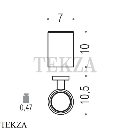 Colombo Plus Стакан настенный для зубных щеток W4902, хром глянец