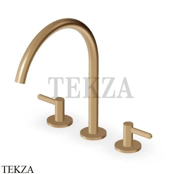 Zucchetti Isy22 Смеситель для раковины высокий, без гарнитура ZIS3341.P31, brushed british gold PVD