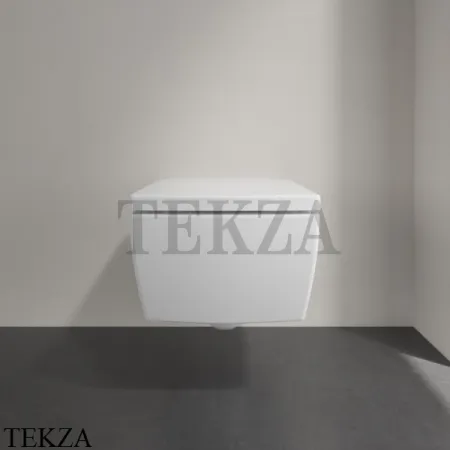 Villeroy & Boch Memento 2.0 Унитаз подвесной, без ободка 4633R0R1, сиденье микролифт, белый глянец, CeramicPlus