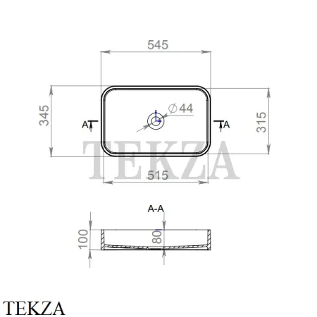 SALINI CALLISTA 01 Раковина накладная, из композита S-Sense 1101104G, белый глянцевый