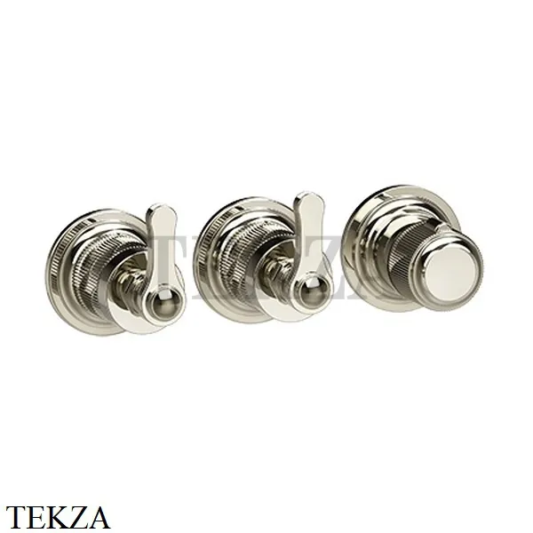 Gessi VENTI20 Термостат для душа, 2 потока, внешняя часть 65334-720, Nickel PVD