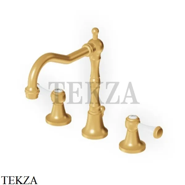 Zucchetti Agora Classic Смеситель для раковины с донным клапаном ZAM405.C41, brushed gold