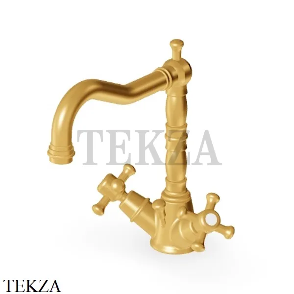 Zucchetti Delfi Смеситель для раковины с донным клапаном Z46318.8008C41, brushed gold