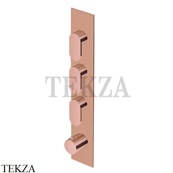 Zucchetti Octo Термостат для душа на 3 потока, внешняя часть ZOC661.P91, brushed copper PVD