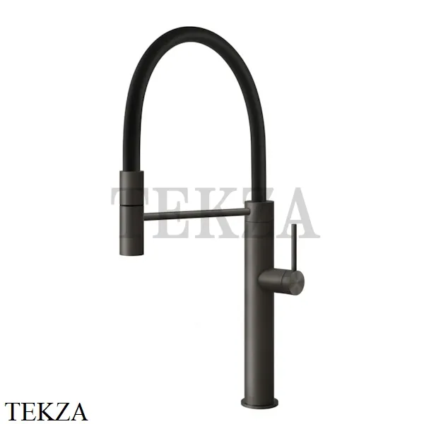 Gessi KITCHEN 316 Смеситель для кухни полупрофессиональный 60010-707, Black Metal Brushed
