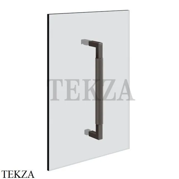 Gessi Shower G Rigato Ручка-держатель на стекло 30 см 67523-707, Black Metal Br. PVD