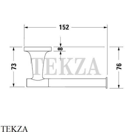 Duravit Starck T Держатель туалетной бумаги, без крышки 0099371000, хром глянец