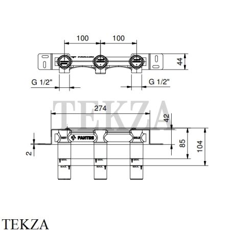 Fantini Встраиваемая часть для настенного смесителя 4400R010A