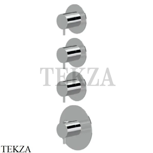 Newform XT Термостат для душа на 3 потока, внешняя часть, 67600E.21.018, хром глянец