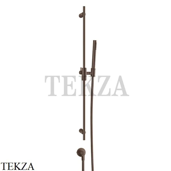 Gessi Habito UNITO Штанга в комплекте с душевой лейкой и выводом воды 70042-845, Dark Bronze