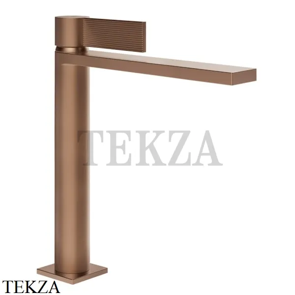 Gessi Inverso RIGATO Смеситель для раковины средний, без гарнитура 73506-708, Copper Brushed