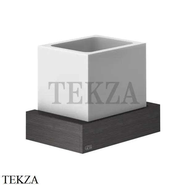 Gessi Rettangolo Стакан для щеток настенный, композит белый 20807-187, Aged Bronze