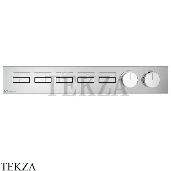 Gessi HI-FI Термостатический смеситель на 5 потоков, внешняя часть 63018-031, хром глянец