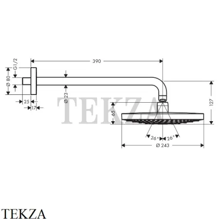 Hansgrohe Raindance Select S 240 Верхний душ 26466000, хром глянец