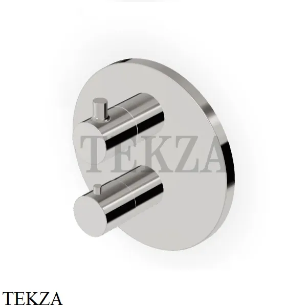 Zucchetti Pan Термостат для душа, 2 выхода, внешняя часть Z94651.C8, nickel глянец
