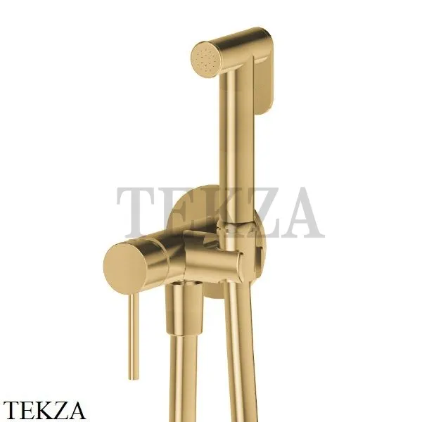 Newform Гигиенический душ с держателем и смесителем, 886E.59.097, PVD Brushed Gold