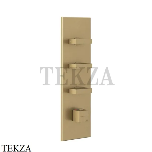 Gessi Rettangolo Wellness Термостат 3 выхода, внешняя часть 43026-726, Warm Bronze Br