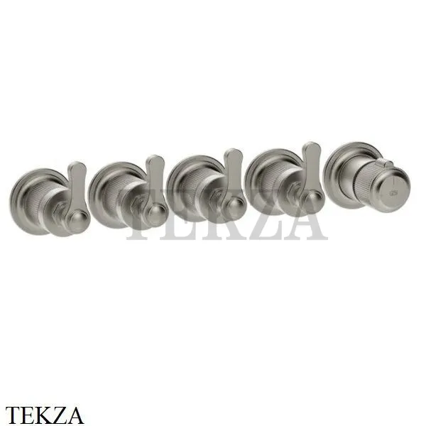 Gessi VENTI20 Термостат для душа, 4 потока, внешняя часть 65338-149, Finox Brushed Nickel