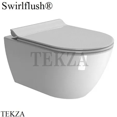 GSI PURA 50/F Унитаз подвесной ”Swirlflush” (безободковый) 8816FR211, сиденье с микролифтом slim, белый глянец
