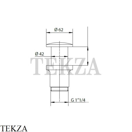 Bossini Донный клапан для раковины Click-Clack Z000301.030, хром глянец
