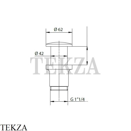 Bossini Донный клапан для раковины Click-Clack Z000301.030, хром глянец