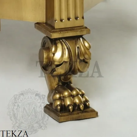 Migliore IMPERO Affusto M Ванна классическая на лафете 26341, бронза classic, акрил, белый глянец