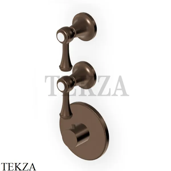 Zucchetti Agora Classic Термостат для душа, 2 выхода, внешняя часть ZAL660.P21, brushed chocolate PVD