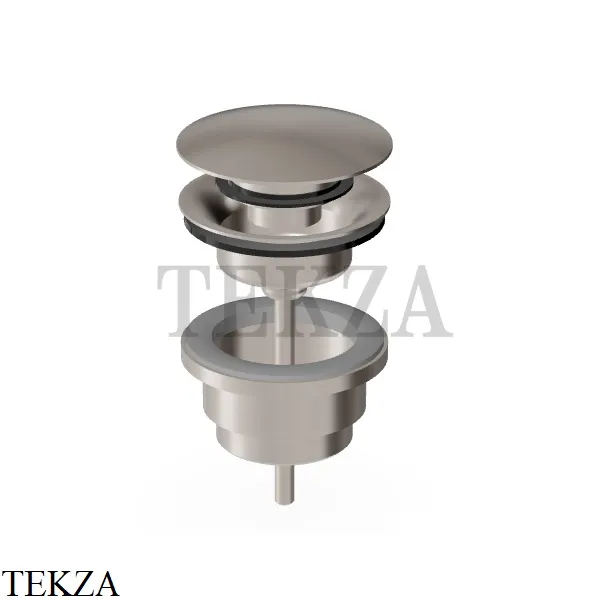 Zucchetti Донный клапан для раковины нажимной clic-clac R97755.C3, brushed nickel