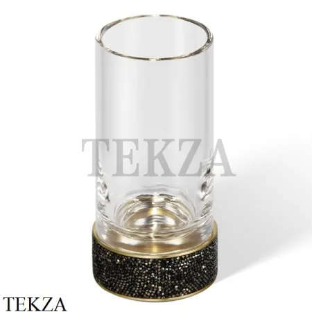Decor Walther ROCKS Стакан для зубных щеток Swarovski®, золото глянец-стекло прозрачное