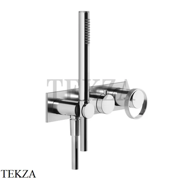 Gessi ANELLO Смеситель для душа 2 потока, с гарнитуром, внешняя часть 63343-031, хром глянец