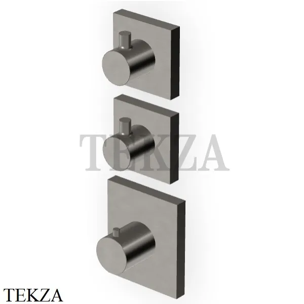 Zucchetti Pan Термостат для душа, 2 выхода, внешняя часть ZP8660.C51, brushed metal black