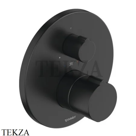 Duravit C.1 Термостат для душа на 1 поток, внешняя часть C14200016046, черный матовый