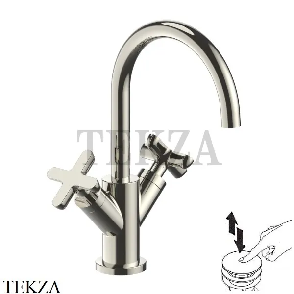Fantini Icona Classic Смеситель для раковины, с донным клапаном 5395R056F, Nickel PVD