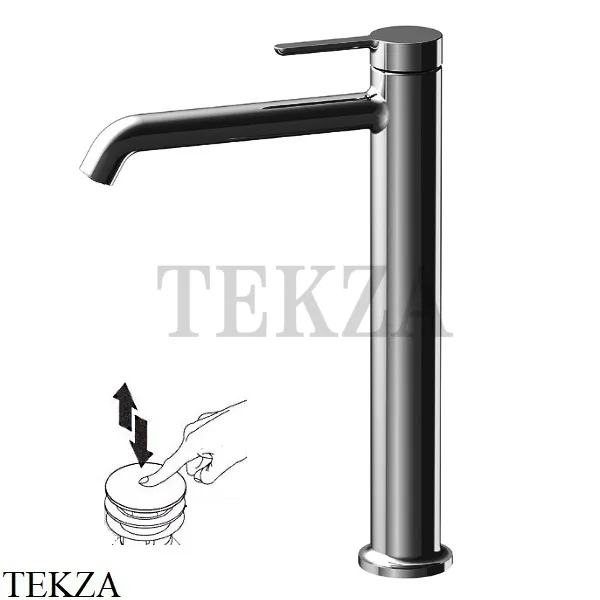 FIMA Carlo Frattini SNAP Смеситель для раковины высокий, с донным клапаном F3111/HCN, Black chrome