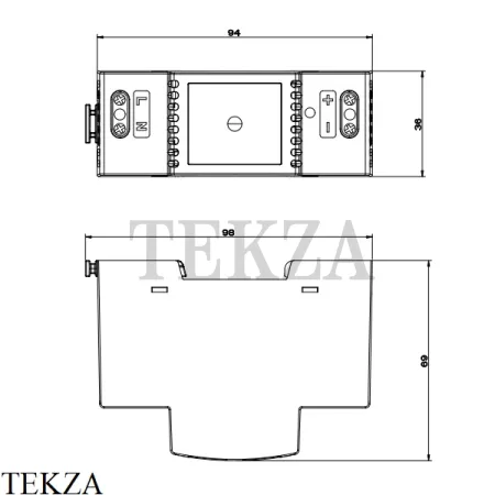 Gessi AFILO Блок питания, 30 Вт, на входе 100-240В - на выходе 12В 01723-238.
