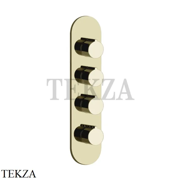 Gessi Ingranaggio-Anello  Термостат для душа, 3 потока, внешняя часть 43066-710, Brass PVD