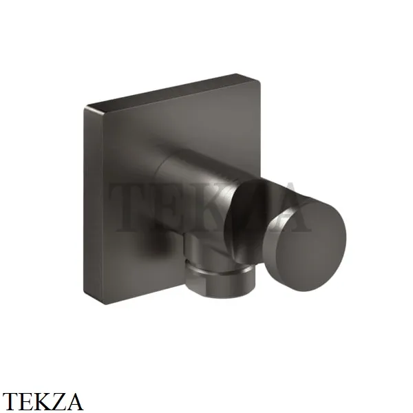 Gessi RILIEVO Держатель для душевой лейки с выводом воды 59161-707, Black Metal Brushed