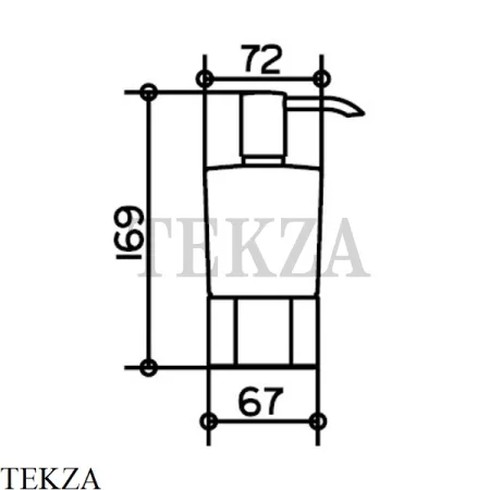 Keuco Elegance Дозатор для жидкого мыла или лосьона 11654019000, хром глянец