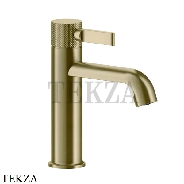 Gessi INCISO Смеситель для раковины низкий, с донным клапаном 58001-727, Brushed Brass