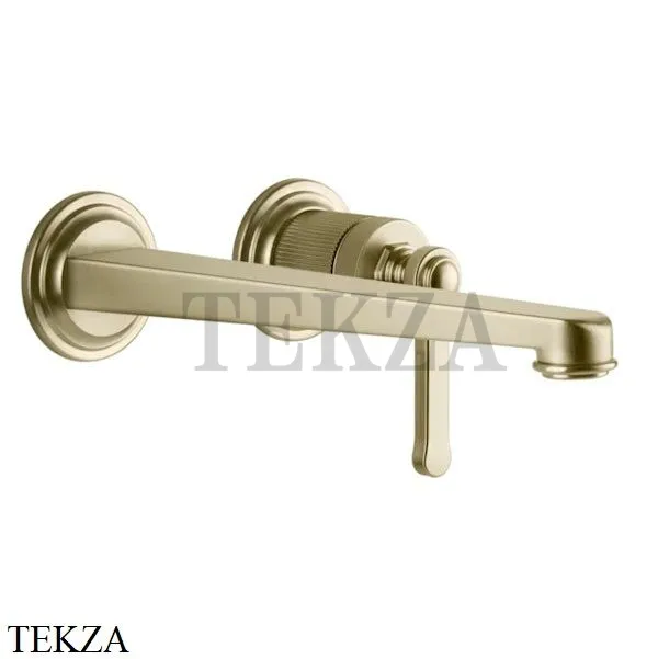 Gessi VENTI20 Смеситель для раковины длинный, внешняя часть 65088-727, Brushed Brass