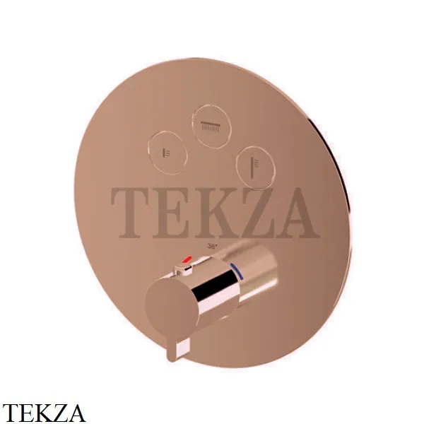 Newform XT Термостат для душа с кнопкой Select на 3 потока 70404E.58.061, PVD Copper bronze