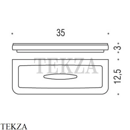 Colombo Lulu Мыльница подвесная, стекло матовое B6203.CR, хром глянец