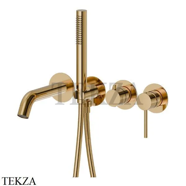Newform XT Смеситель для ванны с гарнитуром, внешняя часть 4262E.61.020, PVD Glossy Gold
