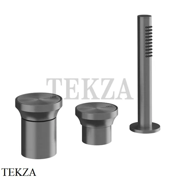 Gessi Origini NATURE Смеситель для ванны с гарнитуром, без излива 66043-707, Black Metal Brushed