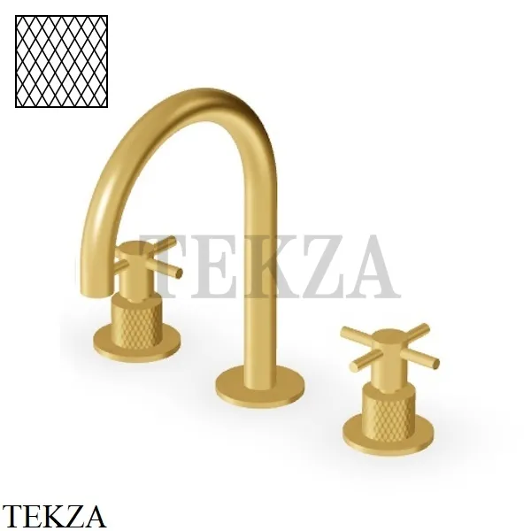 Zucchetti Helm Diagonal Смеситель для раковины, без донного клапана ZHM515.XP41G3, brushed gold PVD