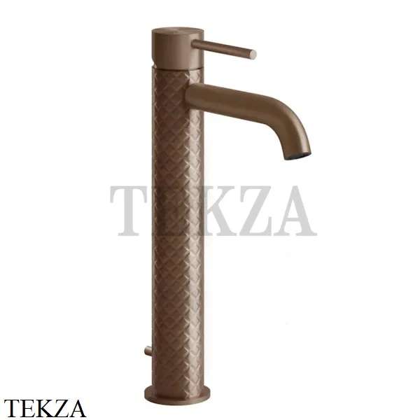 Gessi 316 INTRECCIO Смеситель для раковины высокий, с донным клапаном 54104-708, Copper Brushed